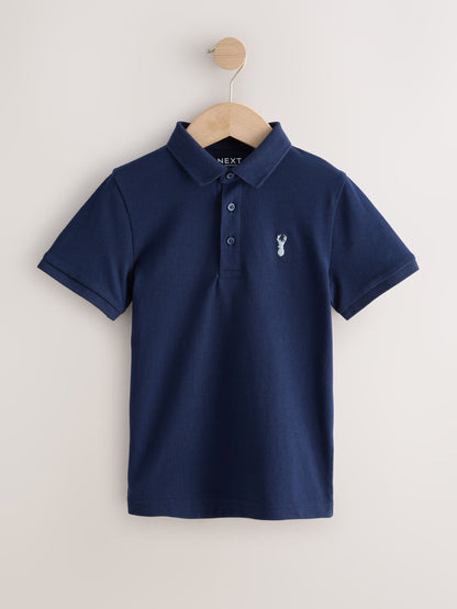 Dsiney Kidz - Light Blue/Navy/Mineral Short Sleeve Polo Shirts 3 Pack (3-16yrs) image 5