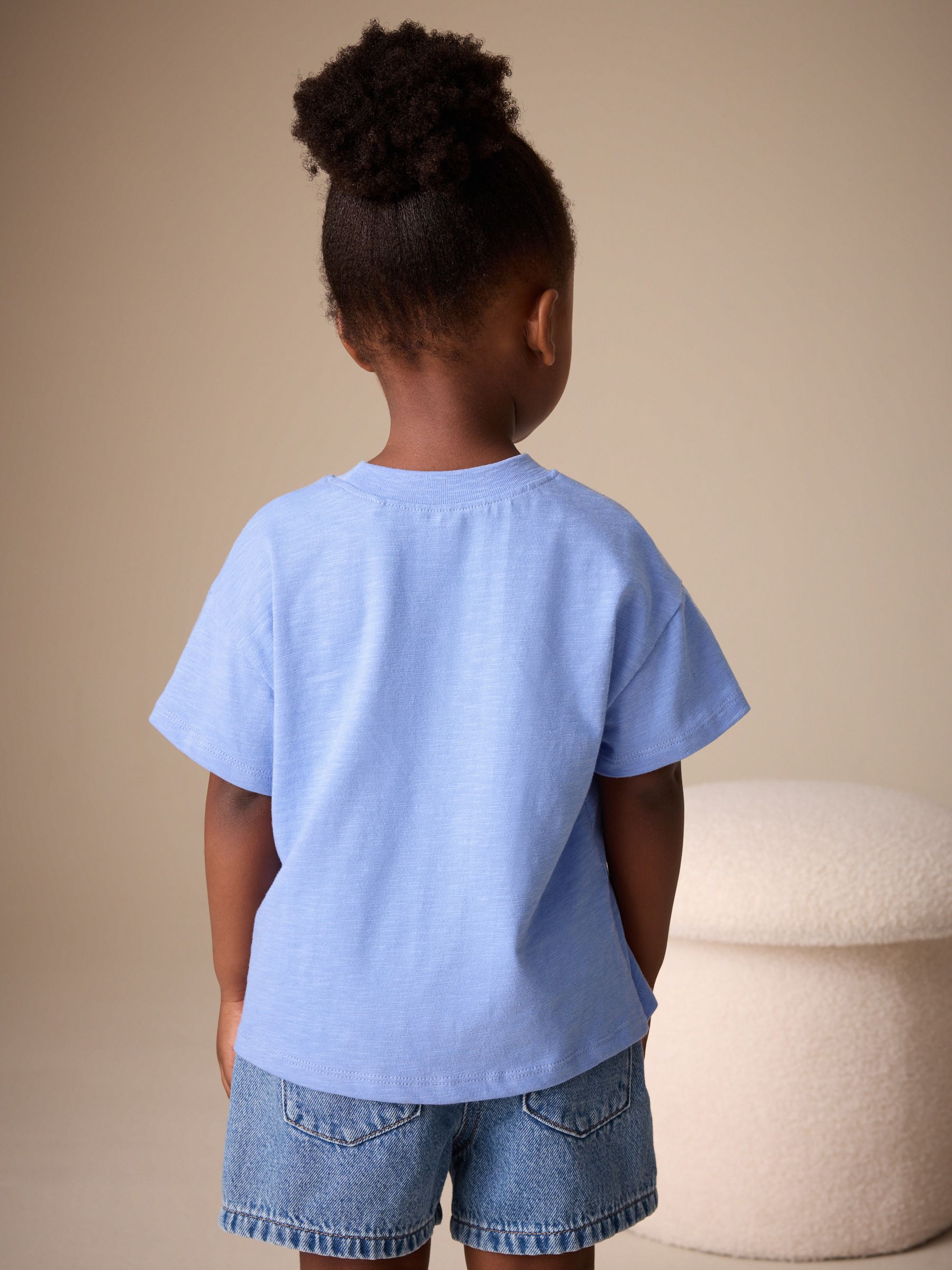 Blue Cupcake Short Sleeve Embroidered T-Shirt (3mths-7yrs) image 3