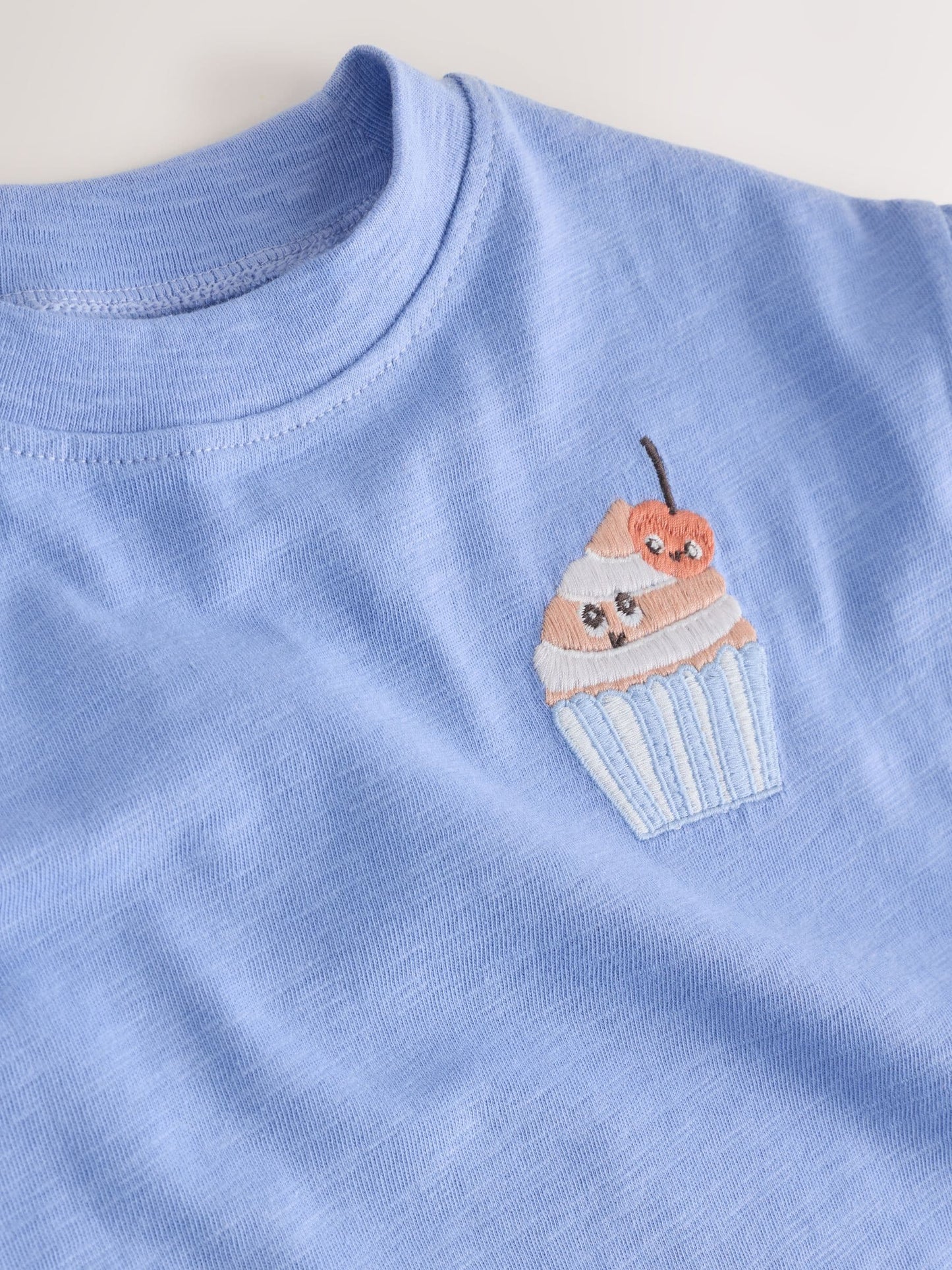 Blue Cupcake Short Sleeve Embroidered T-Shirt (3mths-7yrs) image 6