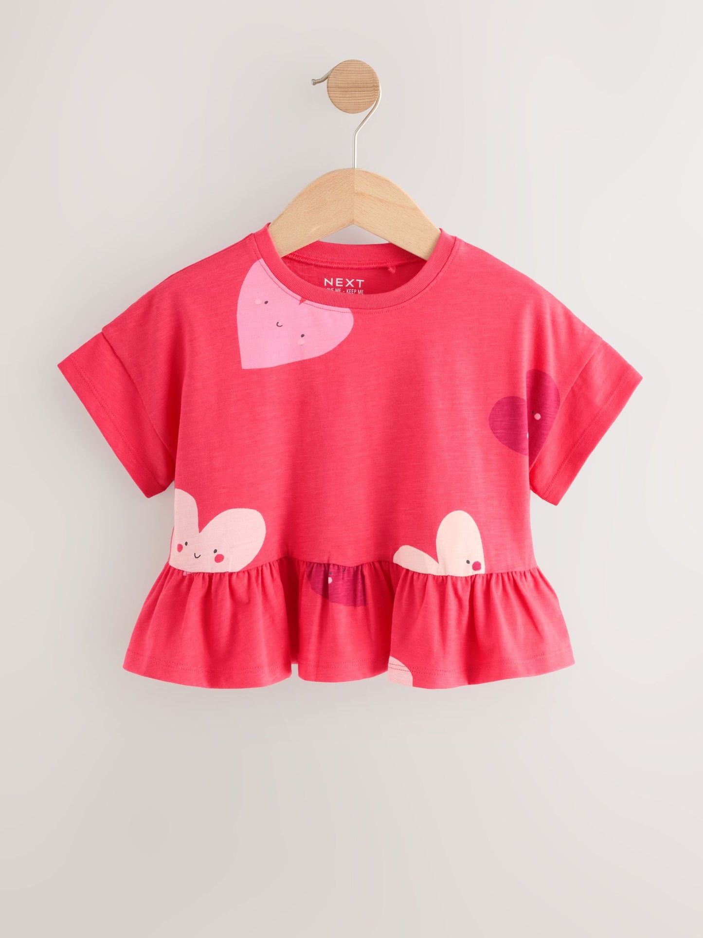 Red Heart Short Sleeve Peplum T-Shirt (3mths-7yrs) image 5