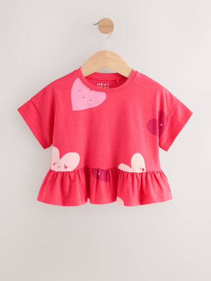 Red Heart Short Sleeve Peplum T-Shirt (3mths-7yrs) image 5