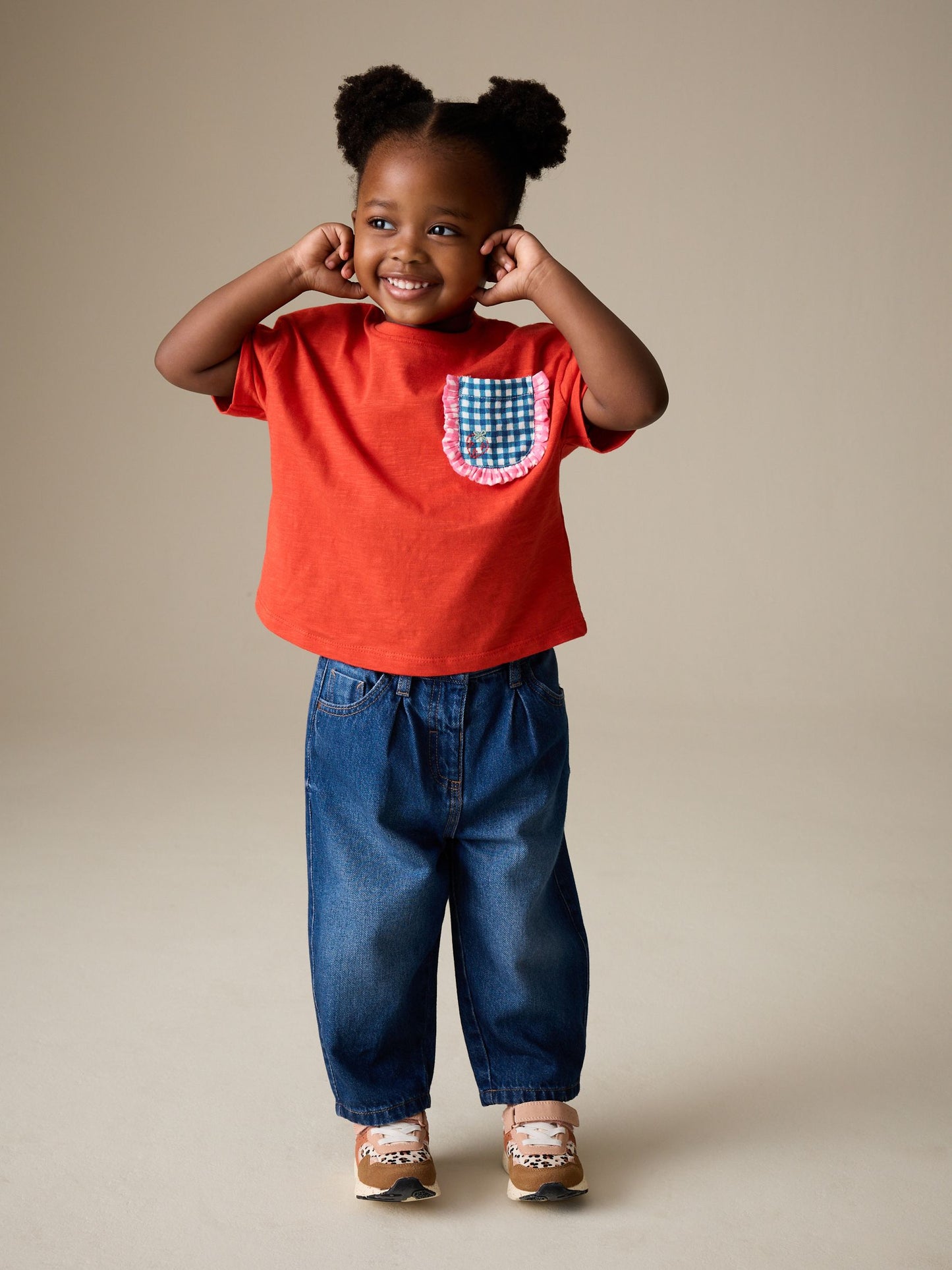 Red Gingham Short Sleeve Pocket T Shirt (3mths-7yrs) image 2