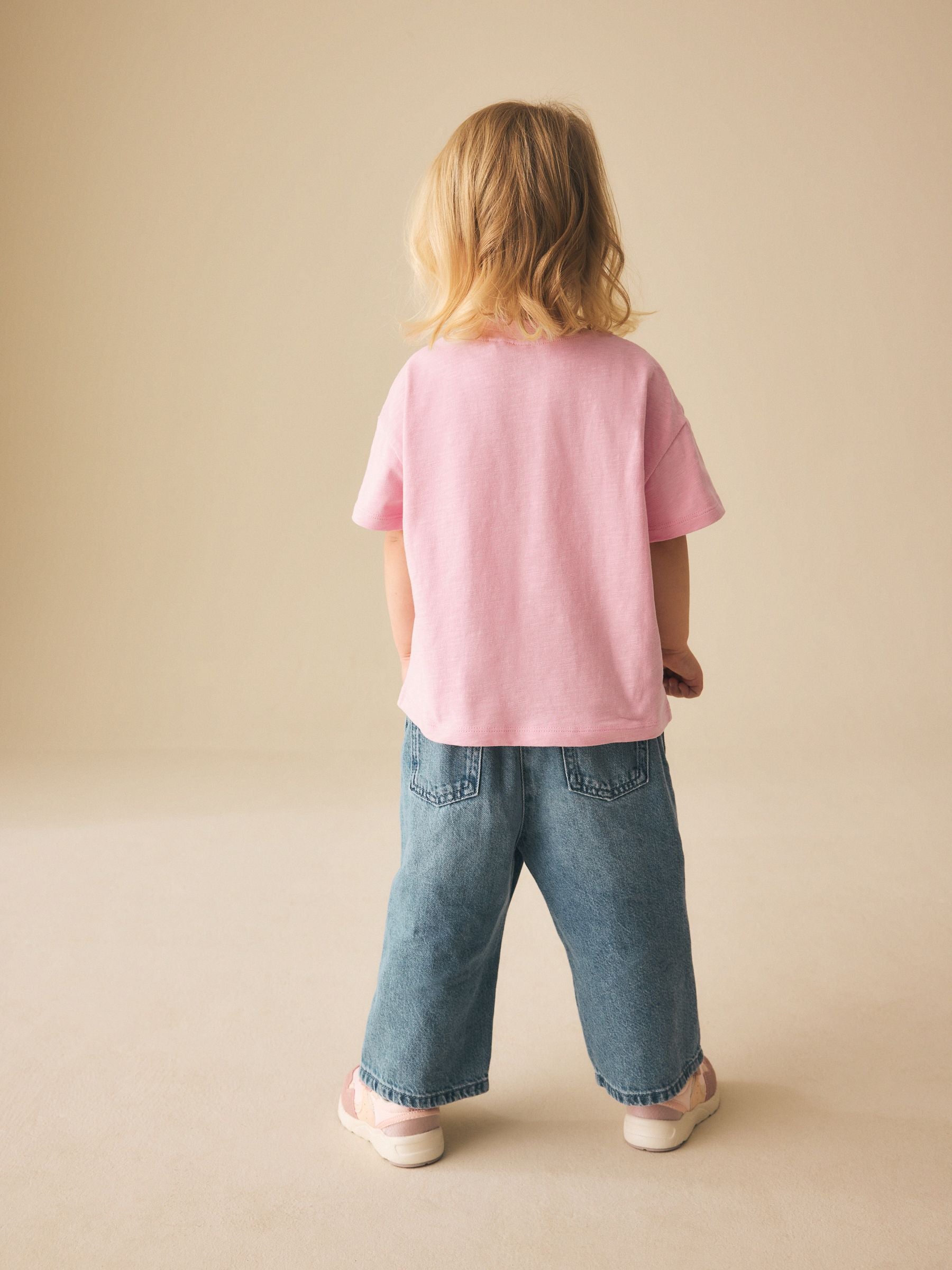 Pink Flower Short Sleeve Embroidered T-Shirt (3mths-7yrs) image 4