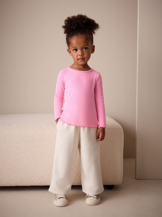 Dsiney Kidz - Pink Rib Long Sleeve T-Shirt (3mths-7yrs) image 2