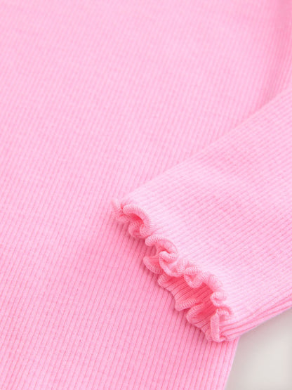 Dsiney Kidz - Pink Rib Long Sleeve T-Shirt (3mths-7yrs) image 8