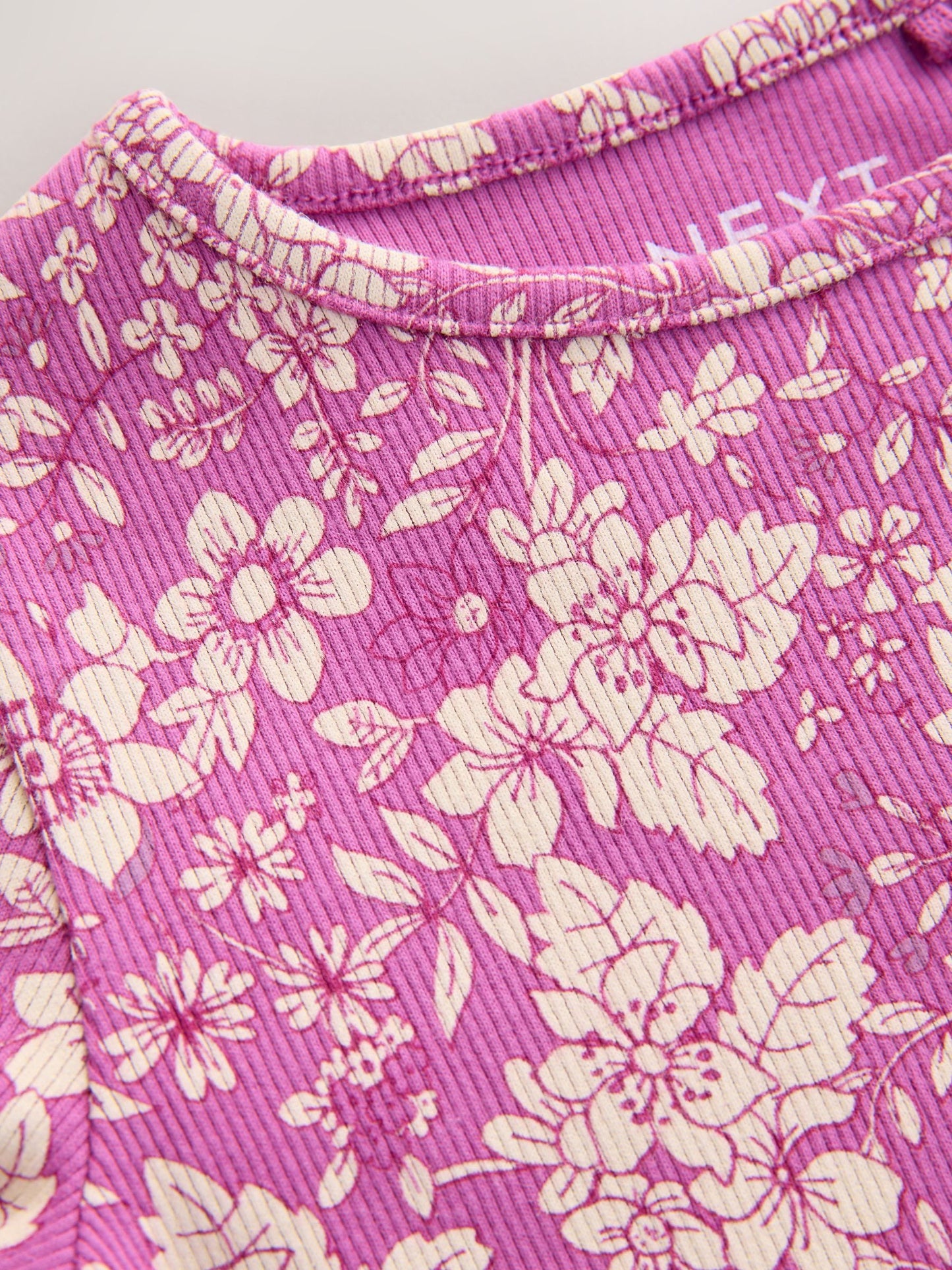 Purple Floral Short Sleeve Rib T-Shirt (3mths-7yrs) image 6