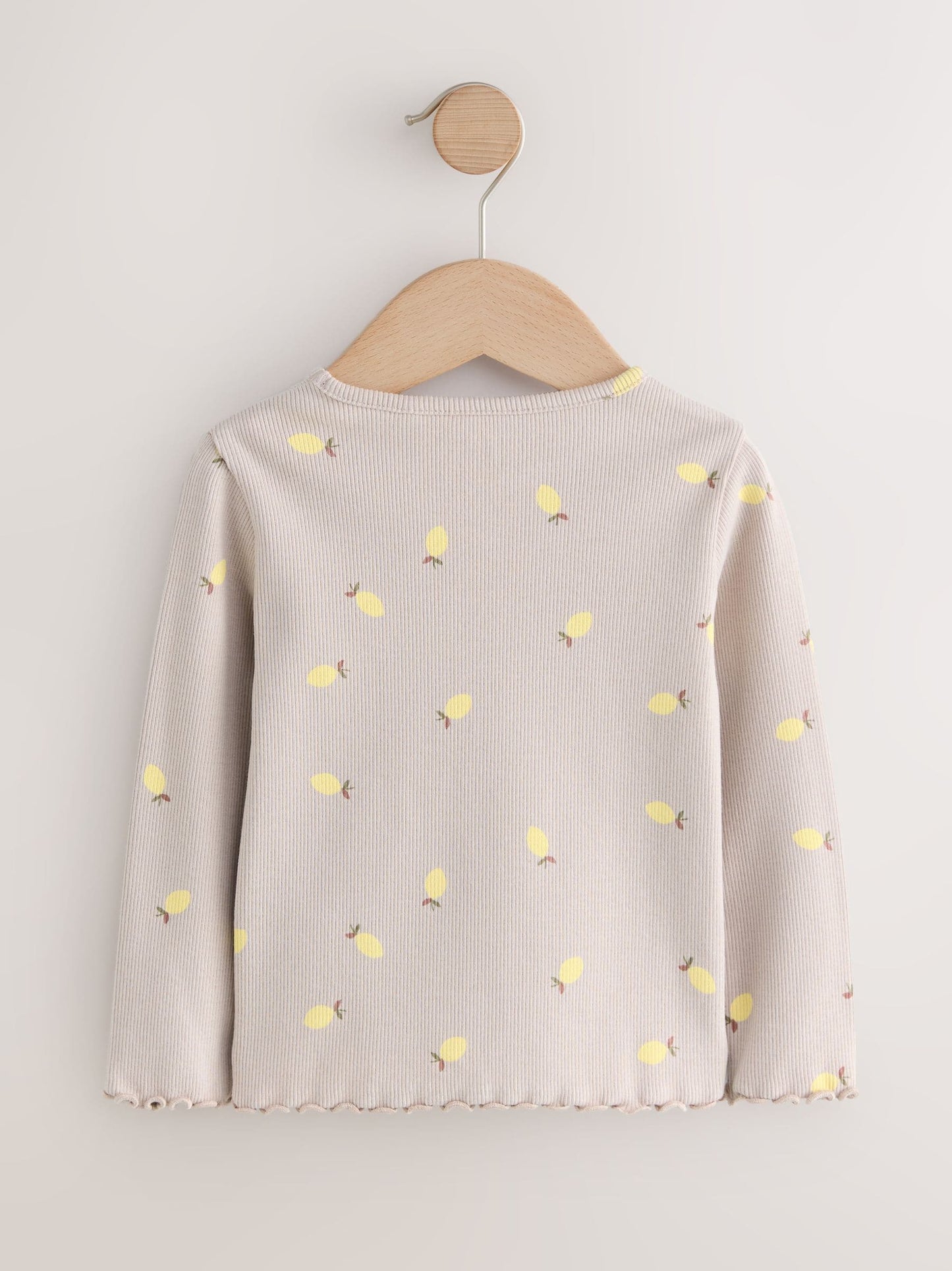Dsiney Kidz - Neutral Lemon Print Rib Long Sleeve T-Shirt (3mths-7yrs) image 6