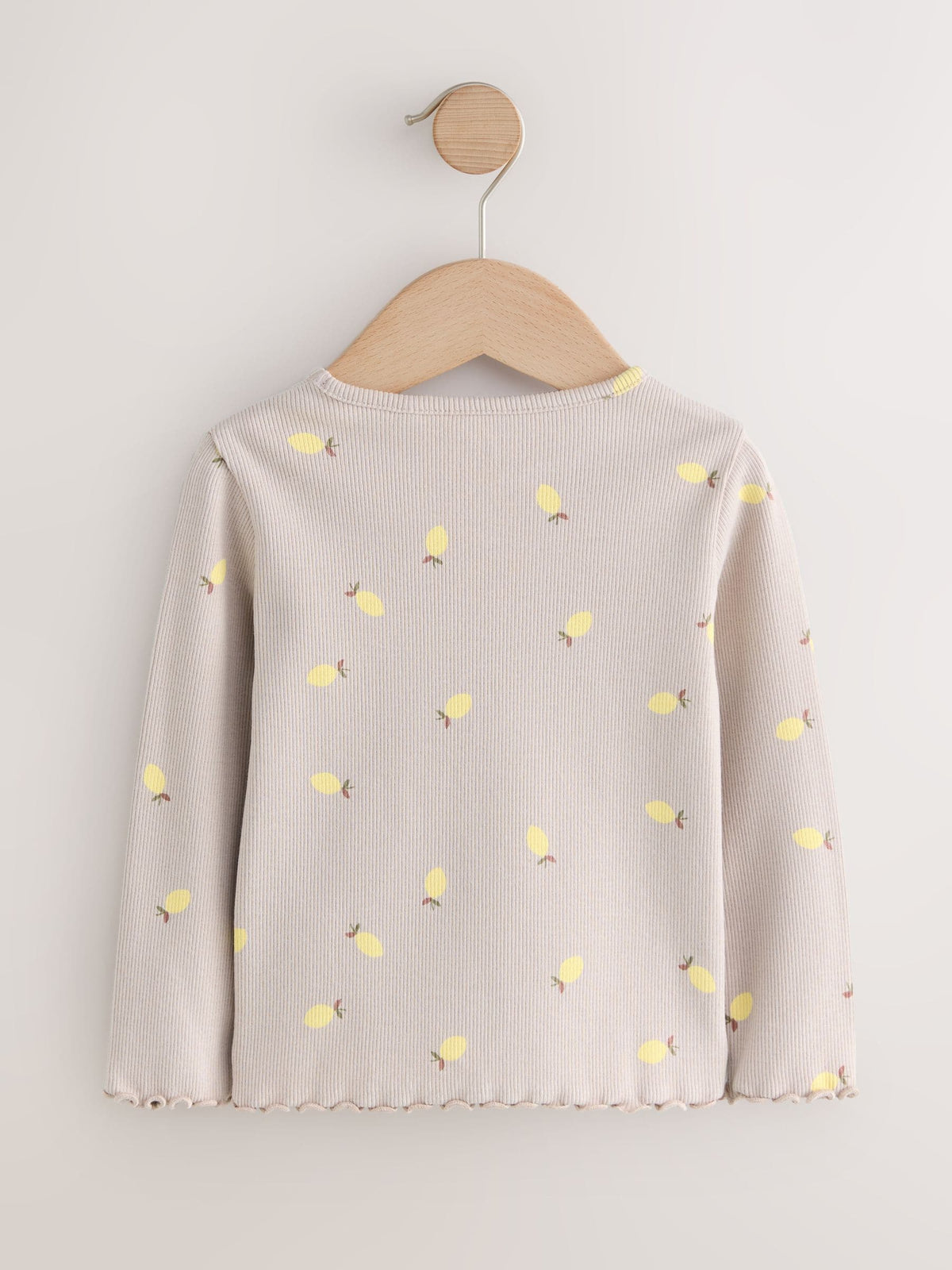 Dsiney Kidz - Neutral Lemon Print Rib Long Sleeve T-Shirt (3mths-7yrs) image 6