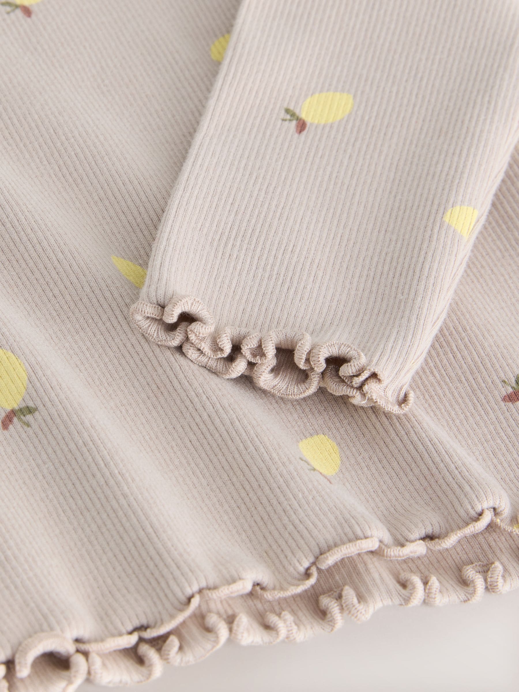Dsiney Kidz - Neutral Lemon Print Rib Long Sleeve T-Shirt (3mths-7yrs) image 8