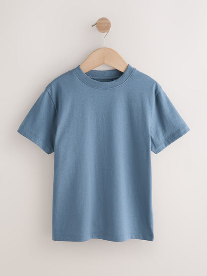 Dsiney Kidz - Navy/Mid Blue/Charcoal/Light Blue Regular Fit Short Sleeves T-Shirts 4 Pack (3-16yrs) image 3