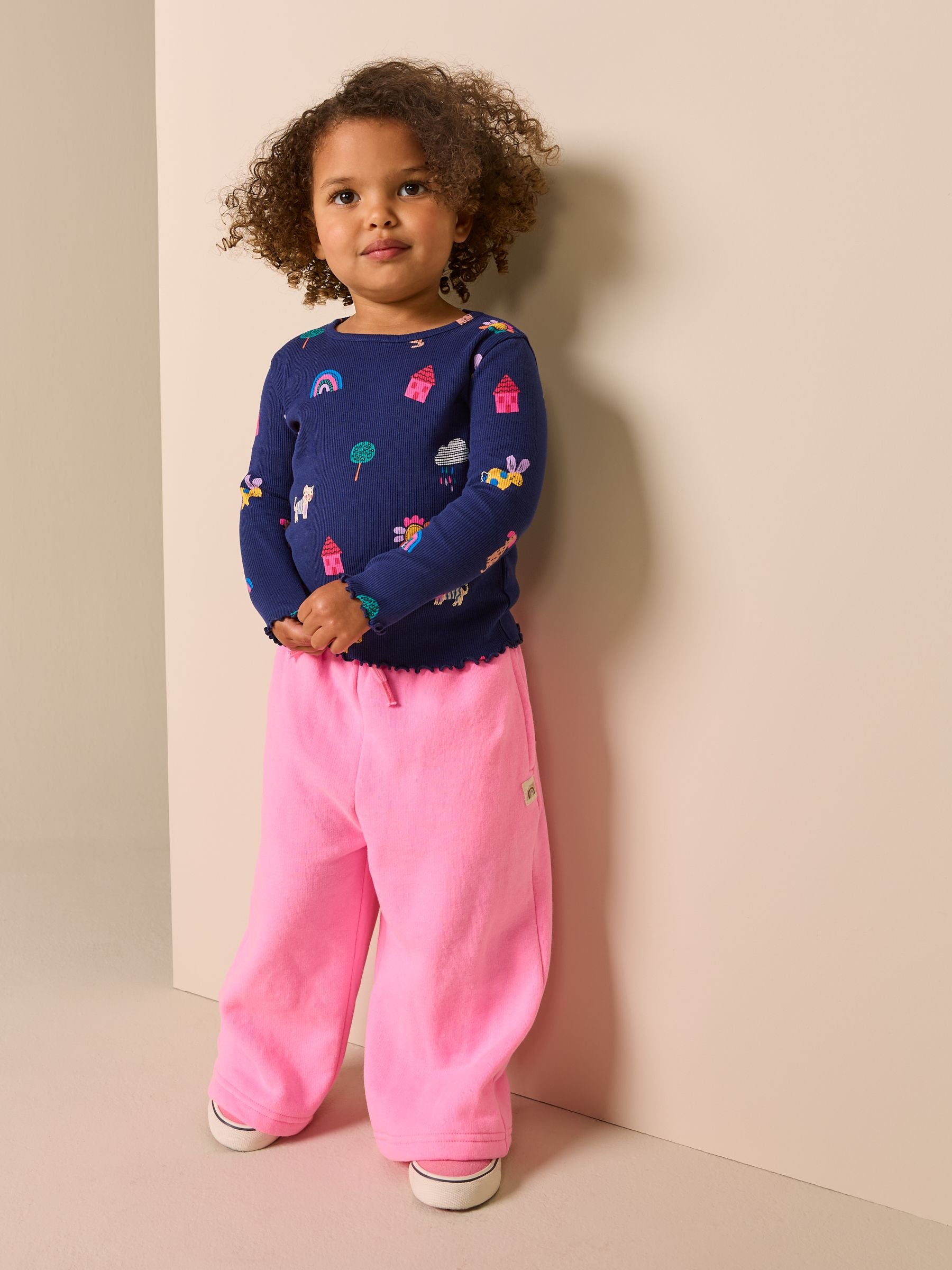 Dsiney Kidz - Navy Cats & Dogs Rib Long Sleeve T-Shirt (3mths-7yrs) image 2