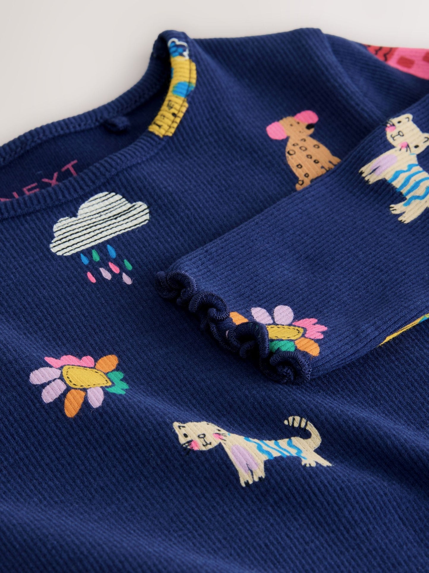 Dsiney Kidz - Navy Cats & Dogs Rib Long Sleeve T-Shirt (3mths-7yrs) image 7