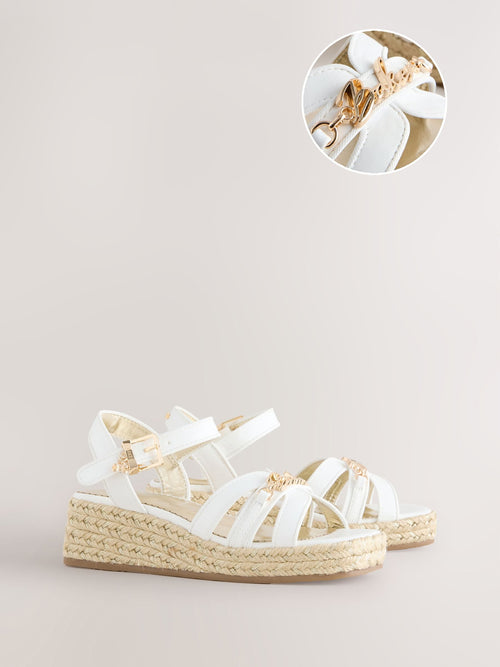 Baker by Ted Baker Occasion Heeled Wedge White Sandals image 1