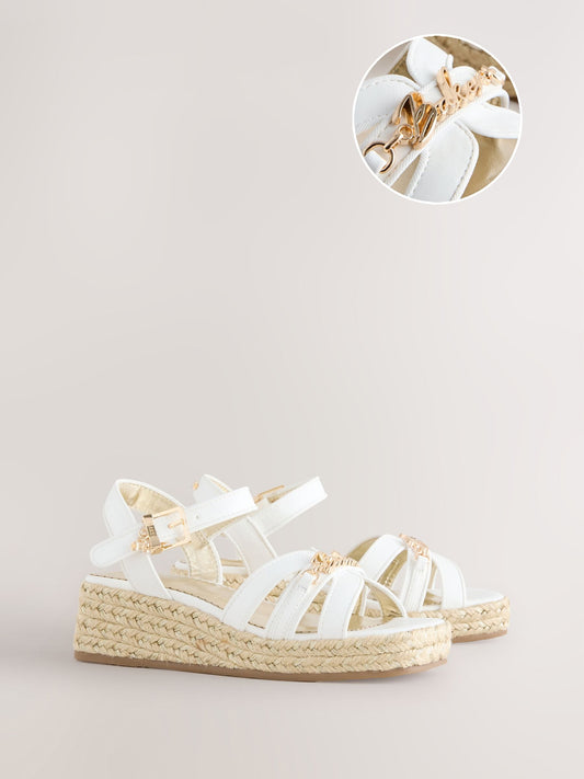 Baker by Ted Baker Occasion Heeled Wedge White Sandals image 1