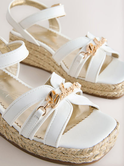 Baker by Ted Baker Occasion Heeled Wedge White Sandals image 2
