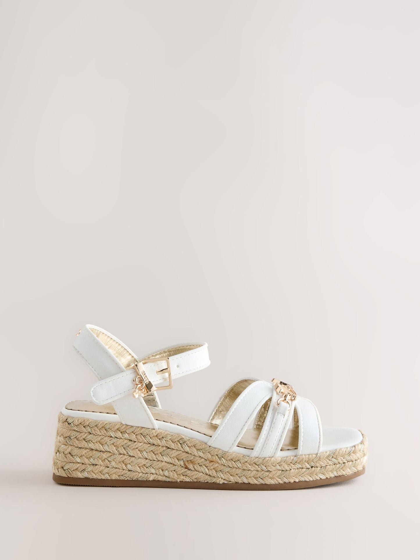 Baker by Ted Baker Occasion Heeled Wedge White Sandals image 3