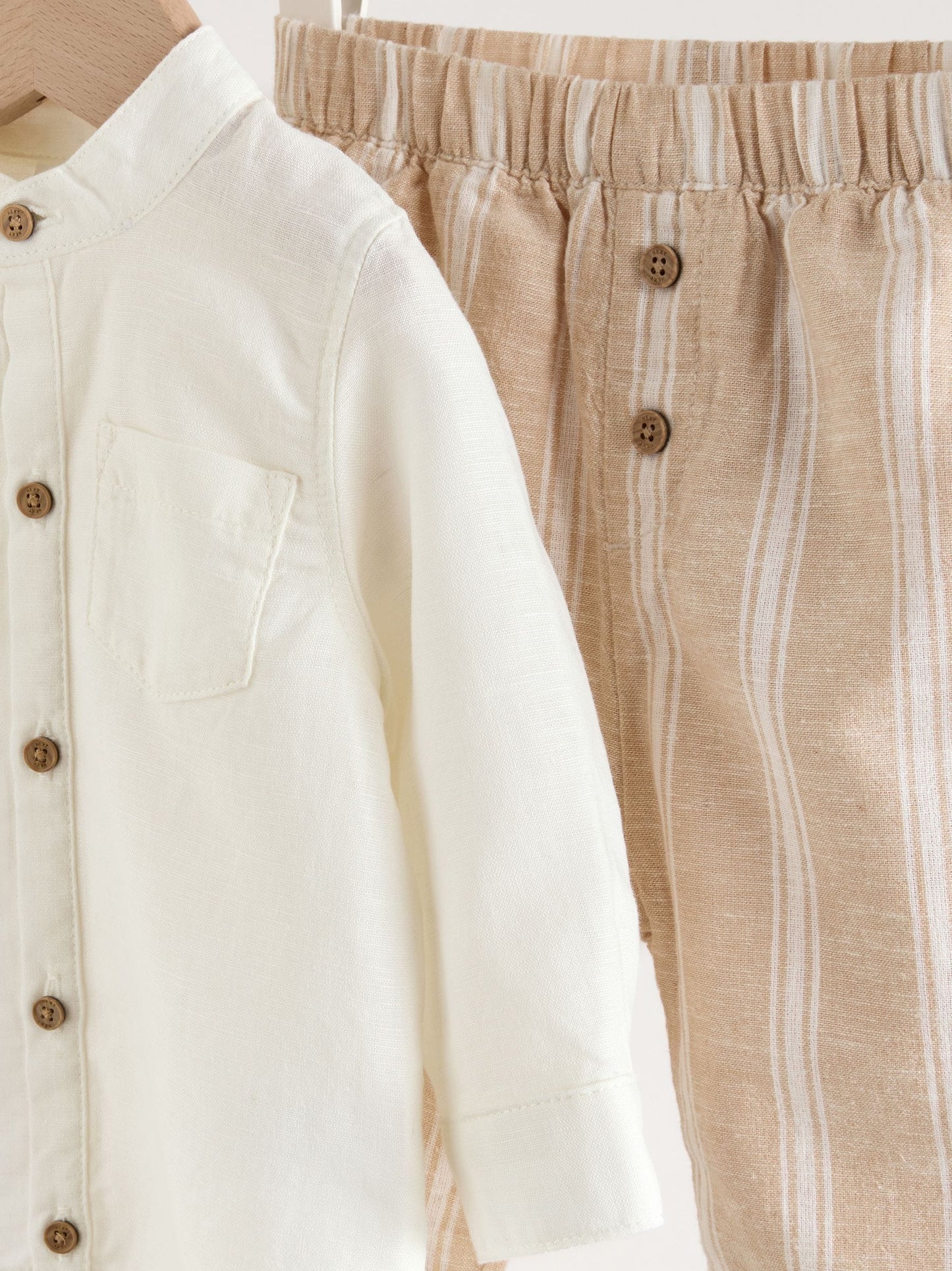 White/Orange Stripe Shirt and Trousers Baby Set (0mths-3yrs) image 7