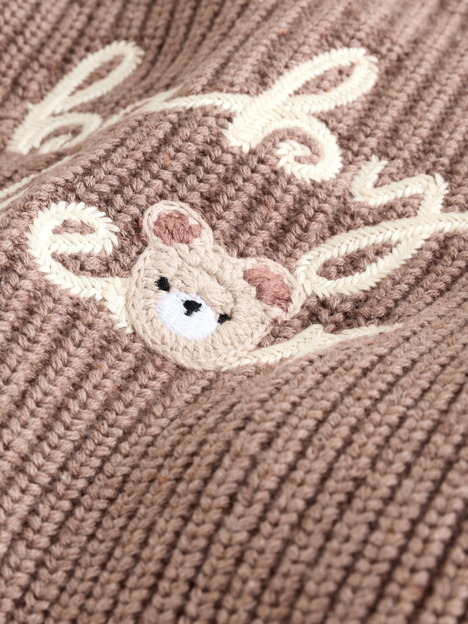 Dsiney Kidz - Brown Baby Bear Knitted Embroidered Baby Cardigan image 7