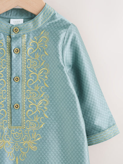 Green Baby Occasion Romper (0mths-2yrs) image 3