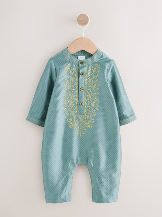Green Baby Occasion Romper (0mths-2yrs) image 1