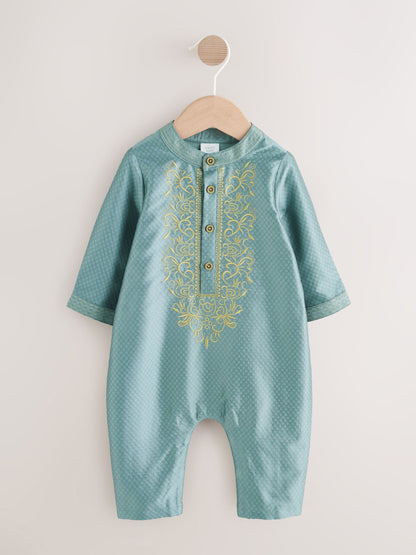 Green Baby Occasion Romper (0mths-2yrs) image 1