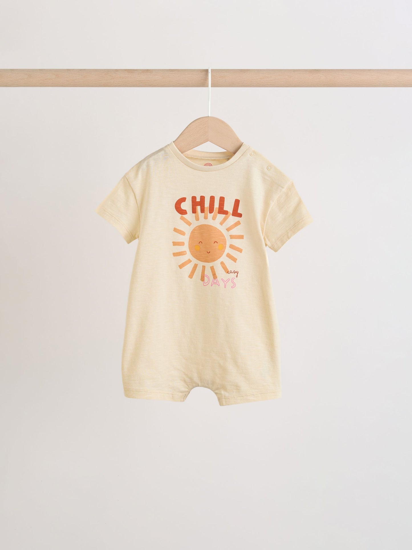 Red Sunbaked Patterened Jersey Baby Rompers 3 Pack image 3