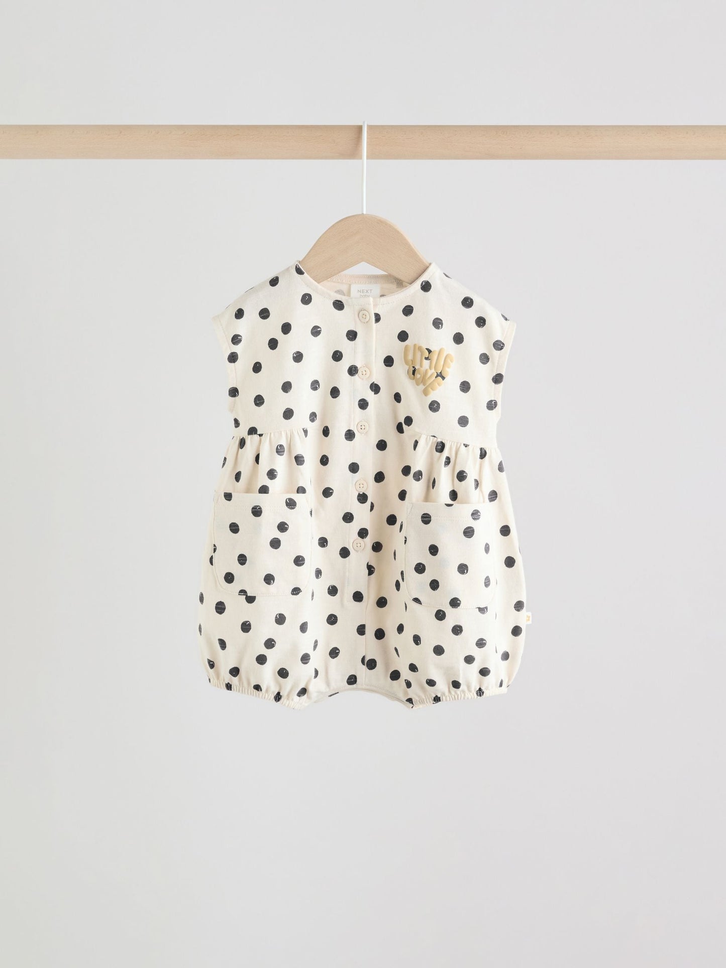 Yellow Floral Button Through Button Through Baby Rompers 3 Pack image 4