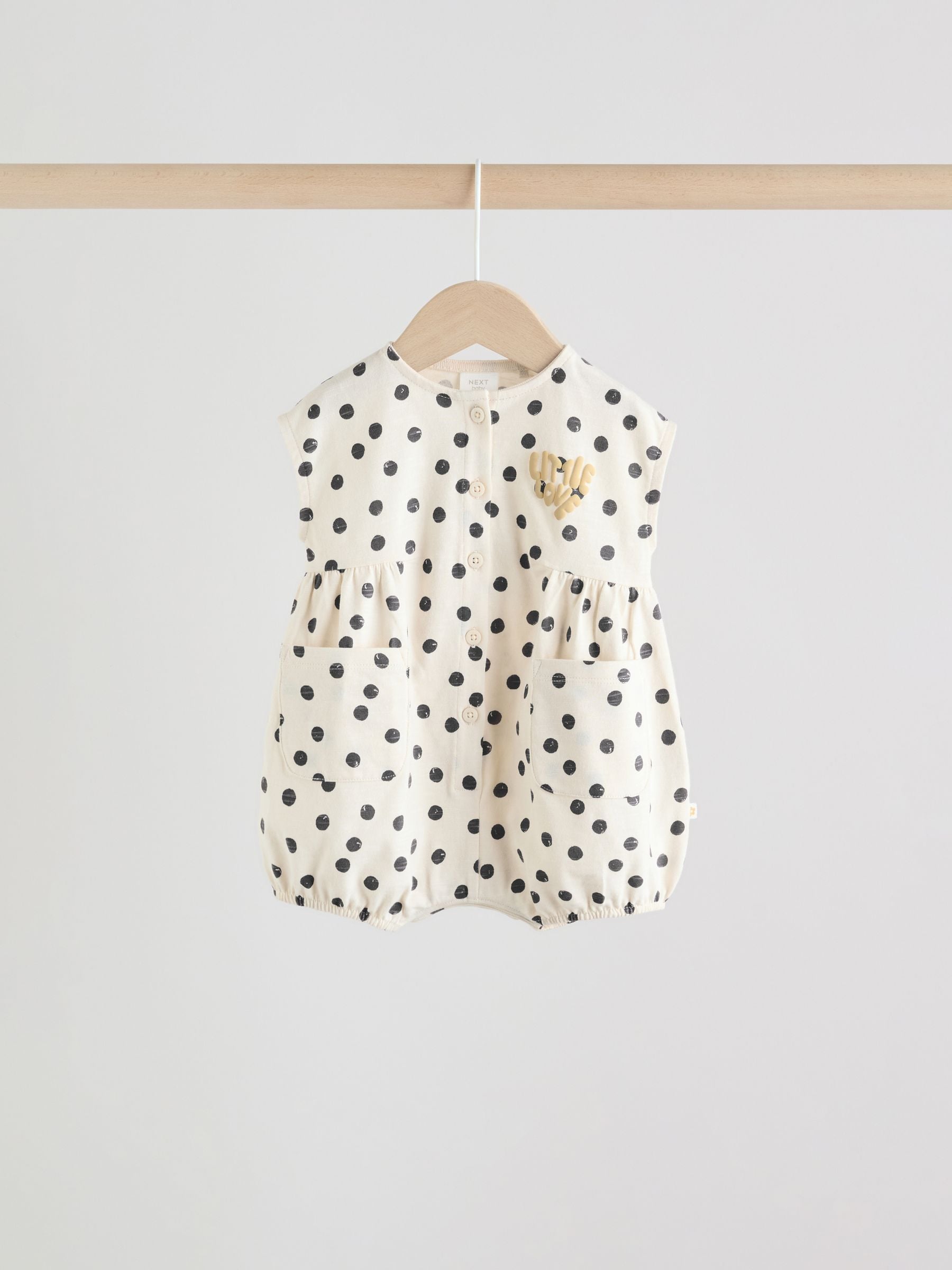 Yellow Floral Button Through Button Through Baby Rompers 3 Pack image 4