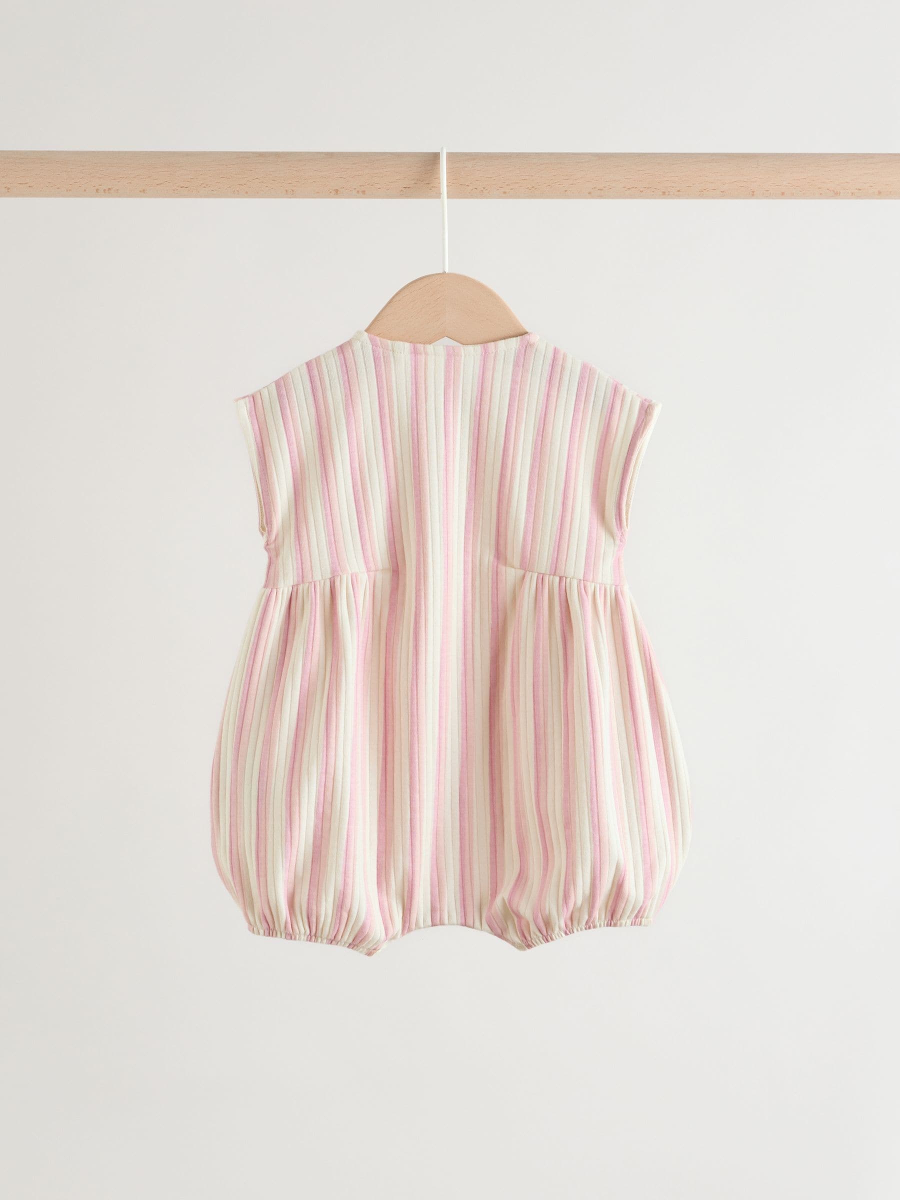 Pink Milk Club Button Through Baby Rompers 3 Pack image 4