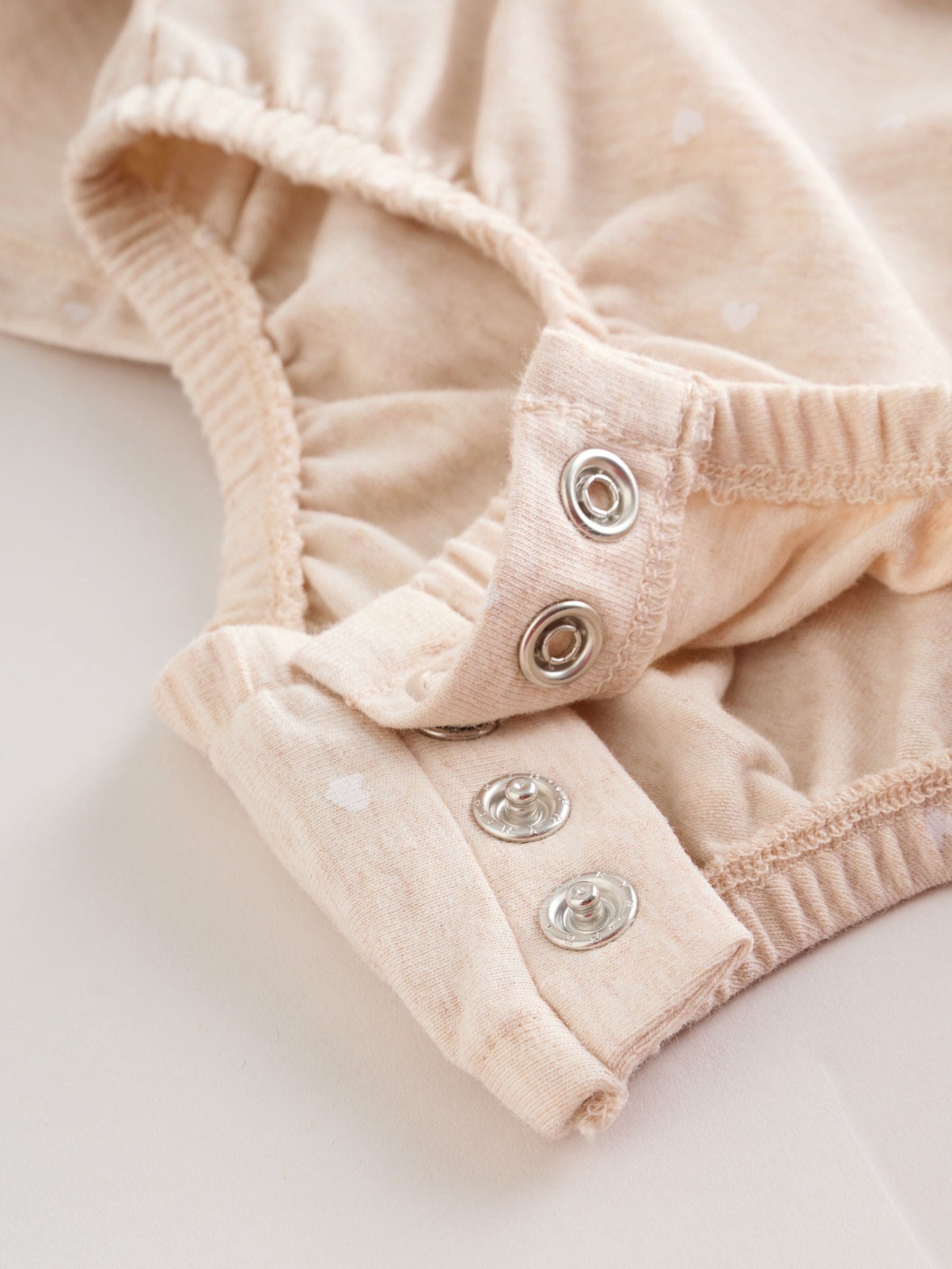 Pink Bear Embroidered Jersey Baby Rompers 3 Pack image 4