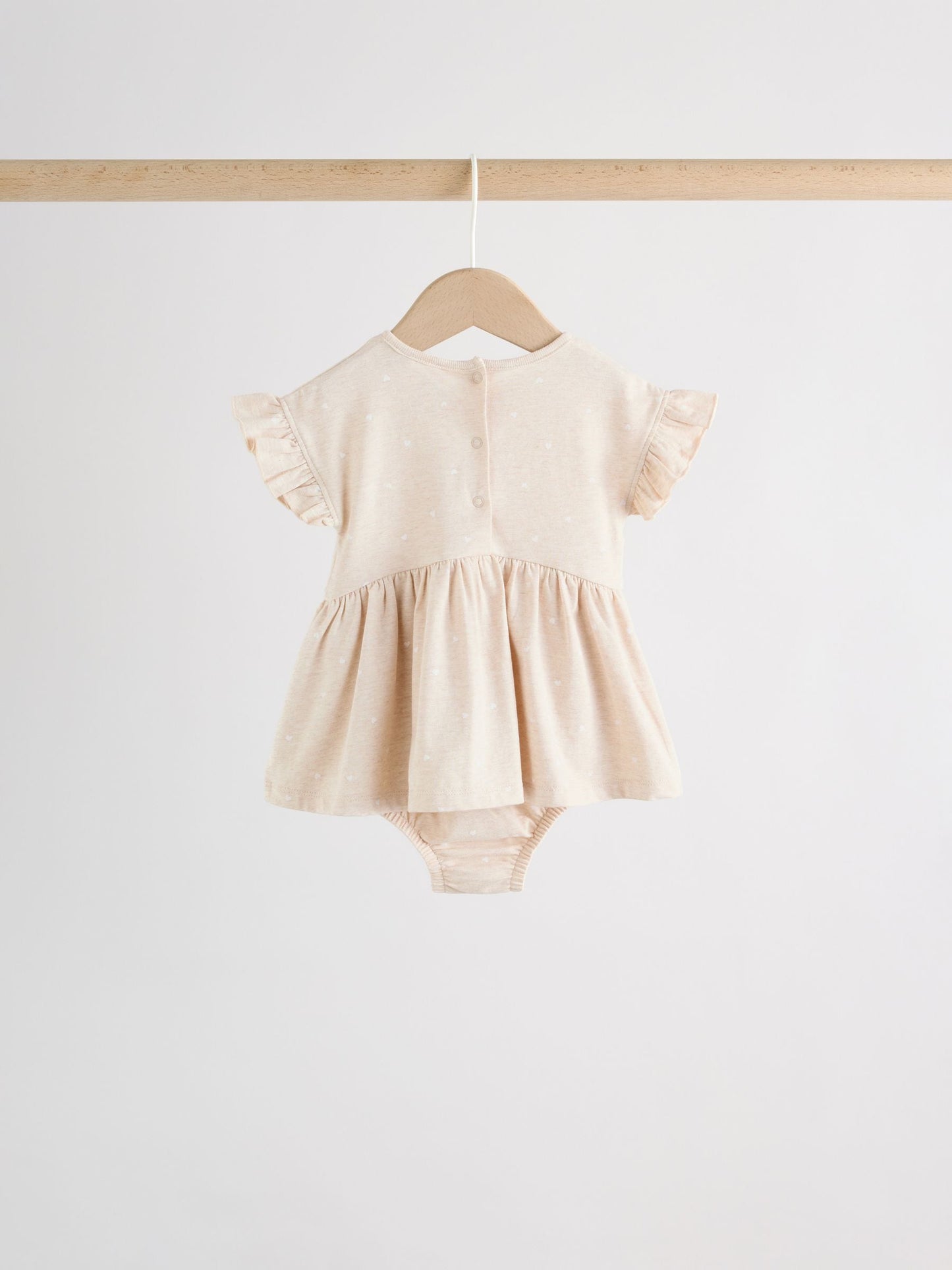Pink Bear Embroidered Jersey Baby Rompers 3 Pack image 4