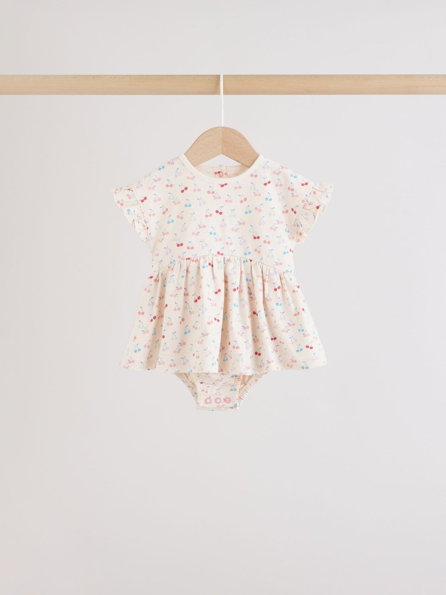 Pink Heart Printed Jersey Baby Rompers 3 Pack image 8
