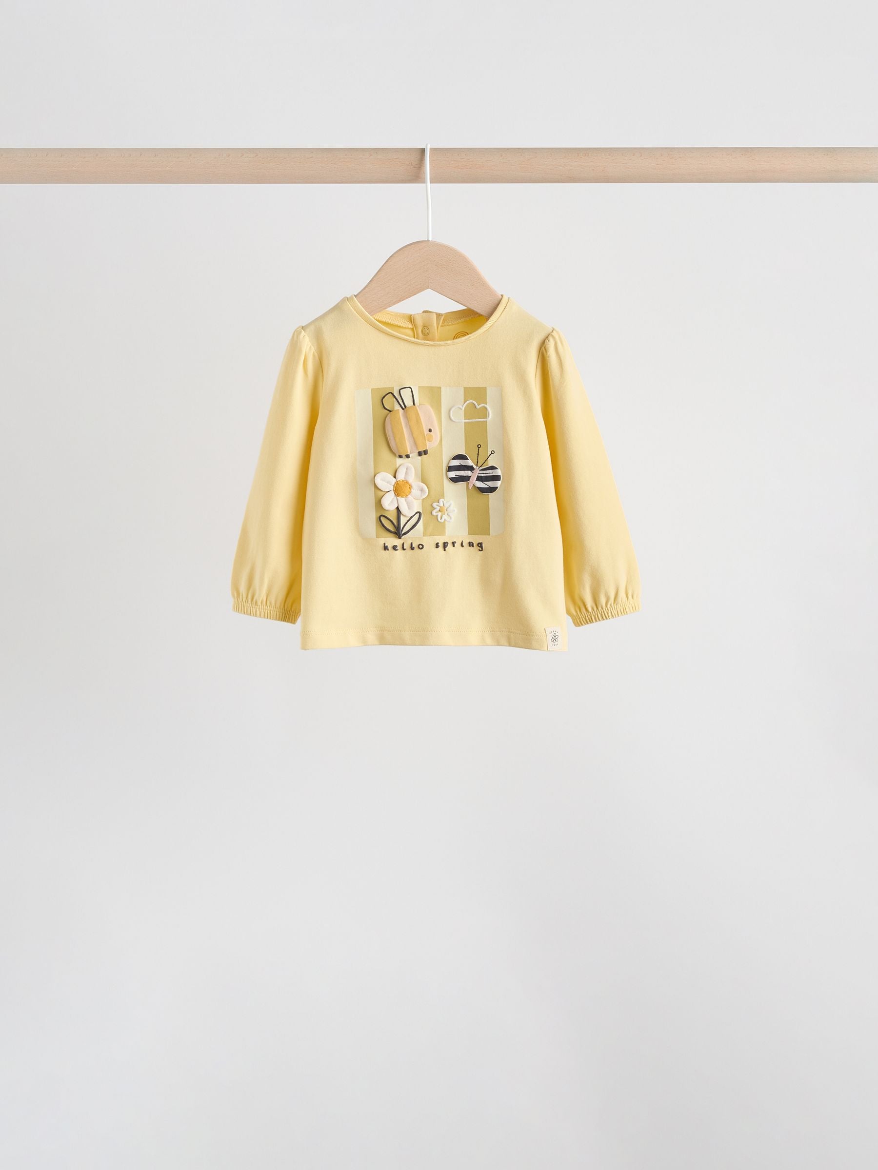 Yellow Flower/ Stripe Long Sleeve Top And Leggings Set 6 Piece (0mths-3yrs) image 3