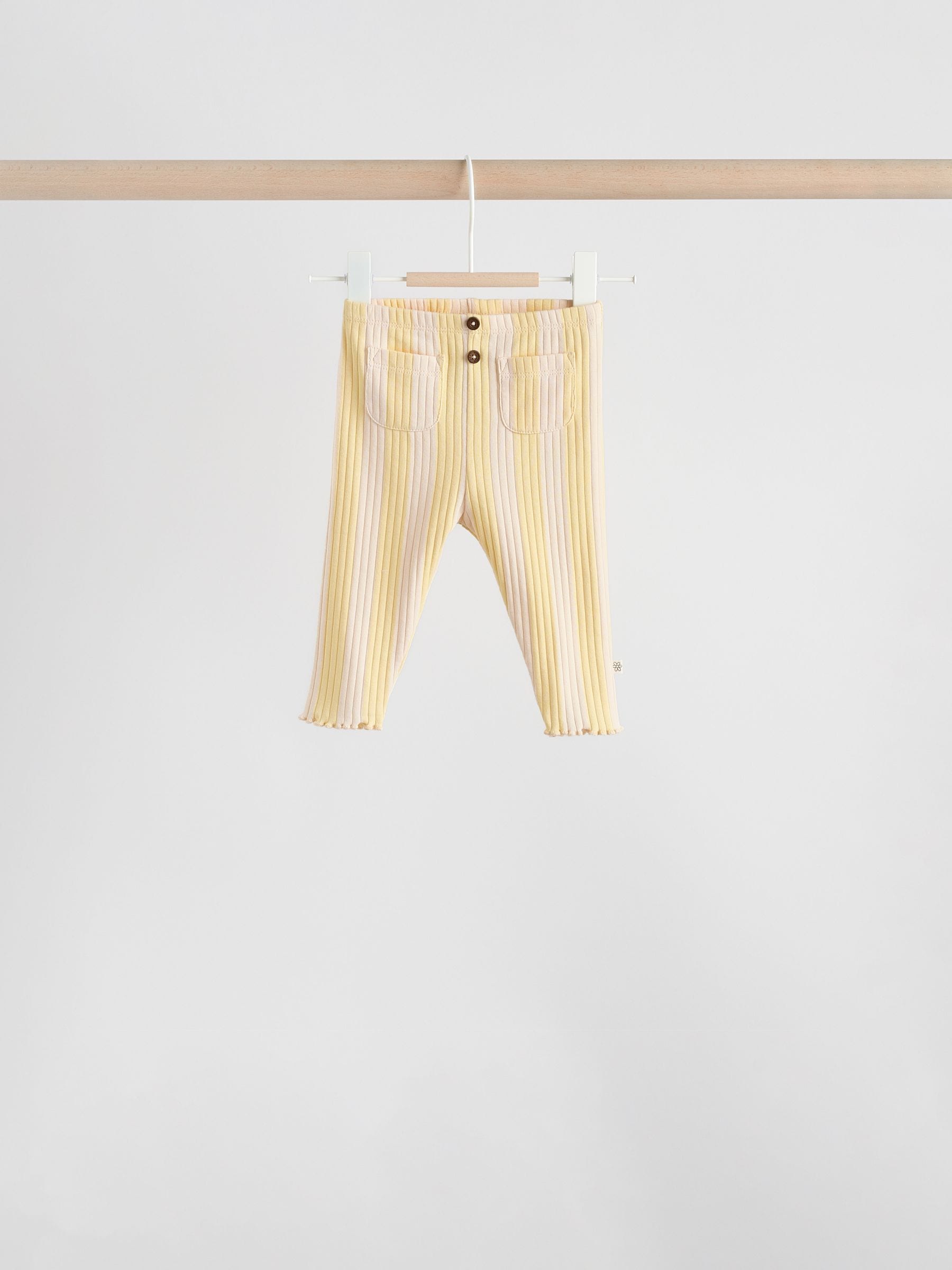 Yellow Flower/ Stripe Long Sleeve Top And Leggings Set 6 Piece (0mths-3yrs) image 6