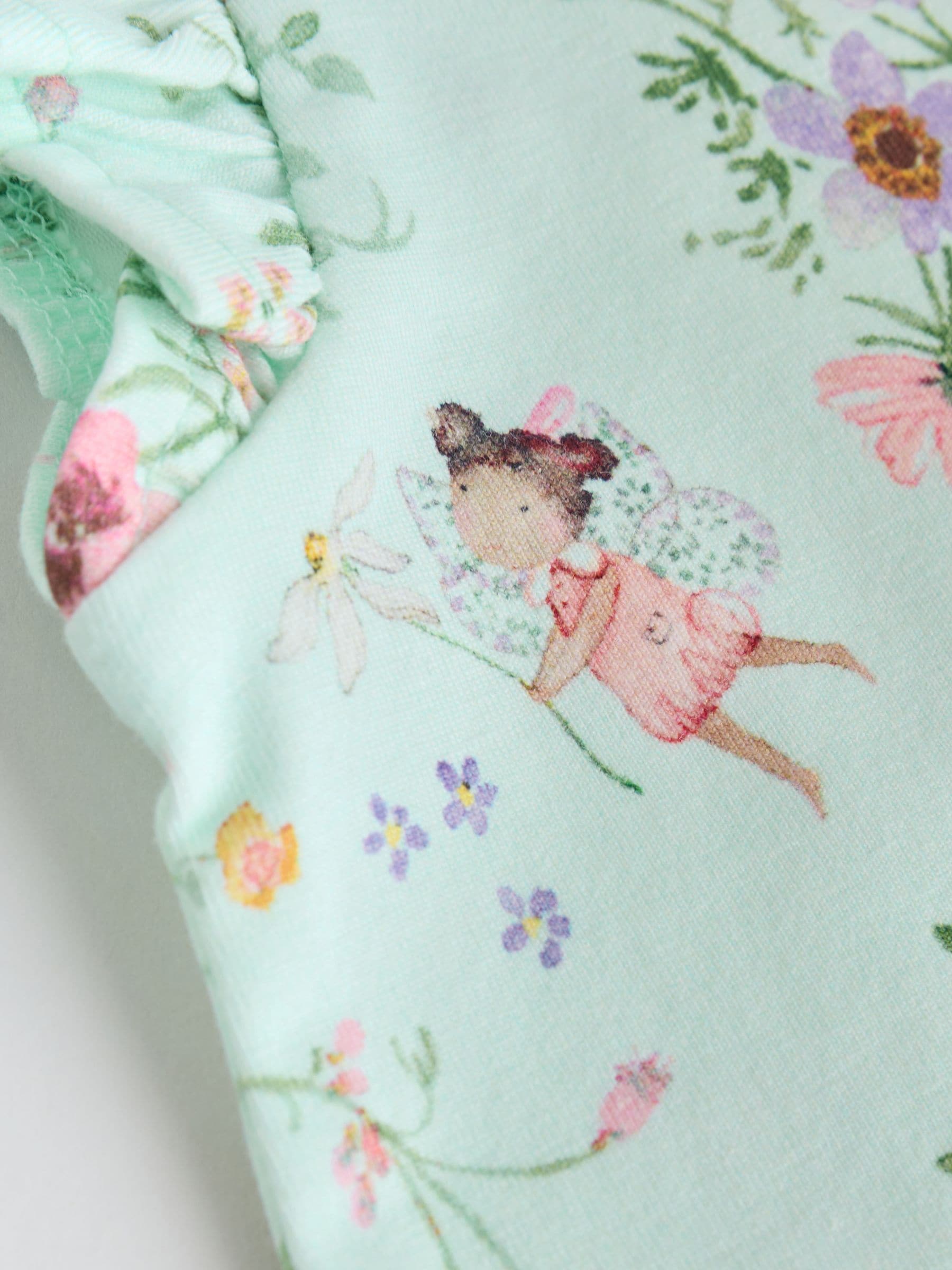 Pink/ Mint/ White Fairy Short Sleeve Top and Leggings Baby Set 6 Piece (0mths-3yrs) image 6