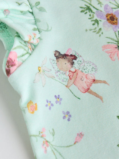 Pink/ Mint/ White Fairy Short Sleeve Top and Leggings Baby Set 6 Piece (0mths-3yrs) image 6