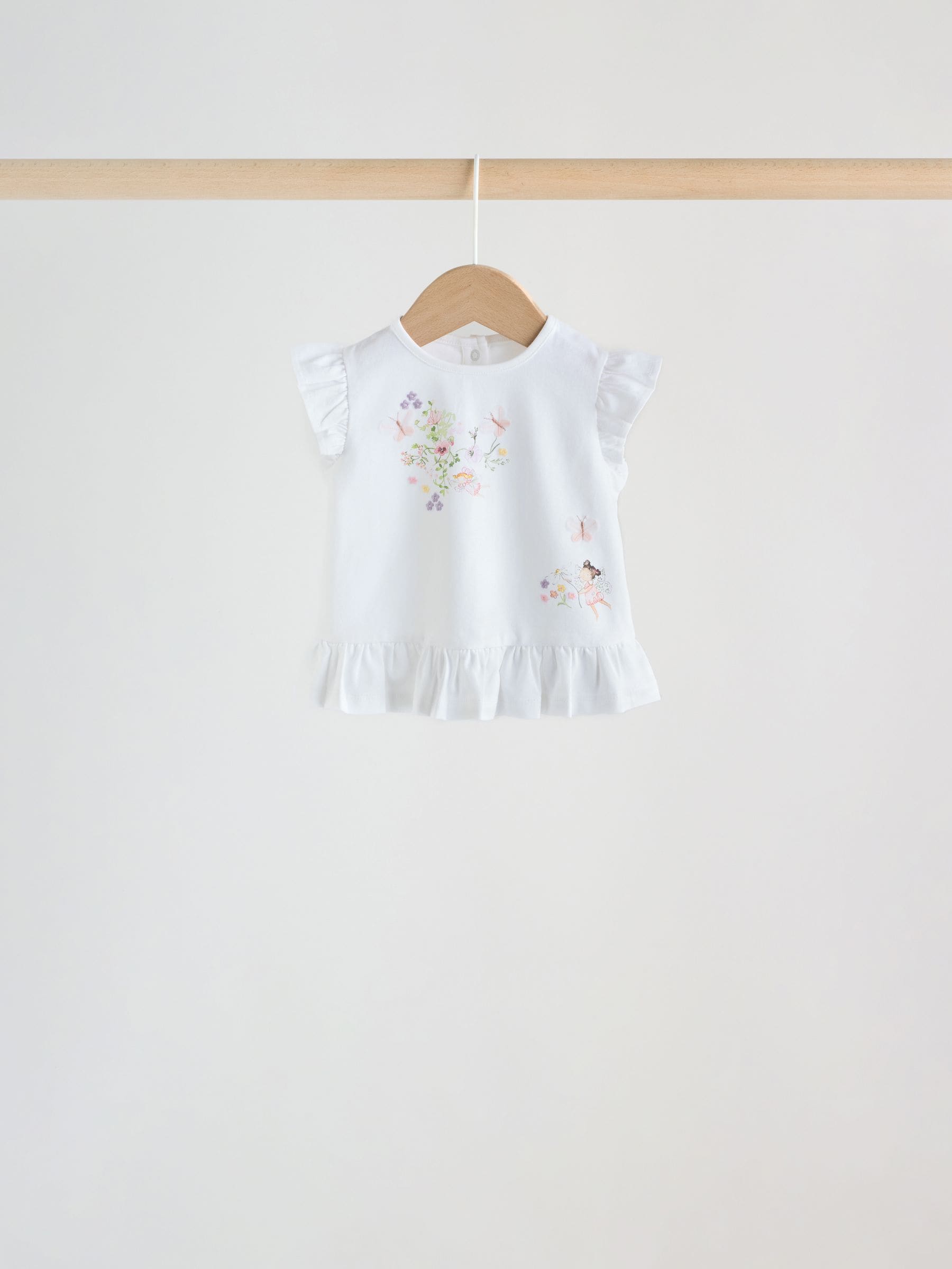 Pink/ Mint/ White Fairy Short Sleeve Top and Leggings Baby Set 6 Piece (0mths-3yrs) image 8