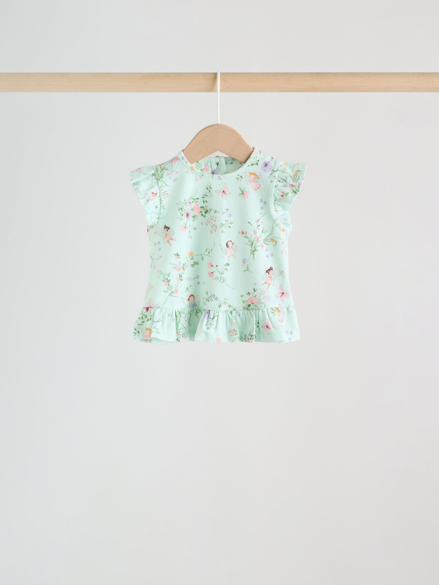 Pink/ Mint/ White Fairy Short Sleeve Top and Leggings Baby Set 6 Piece (0mths-3yrs) image 7