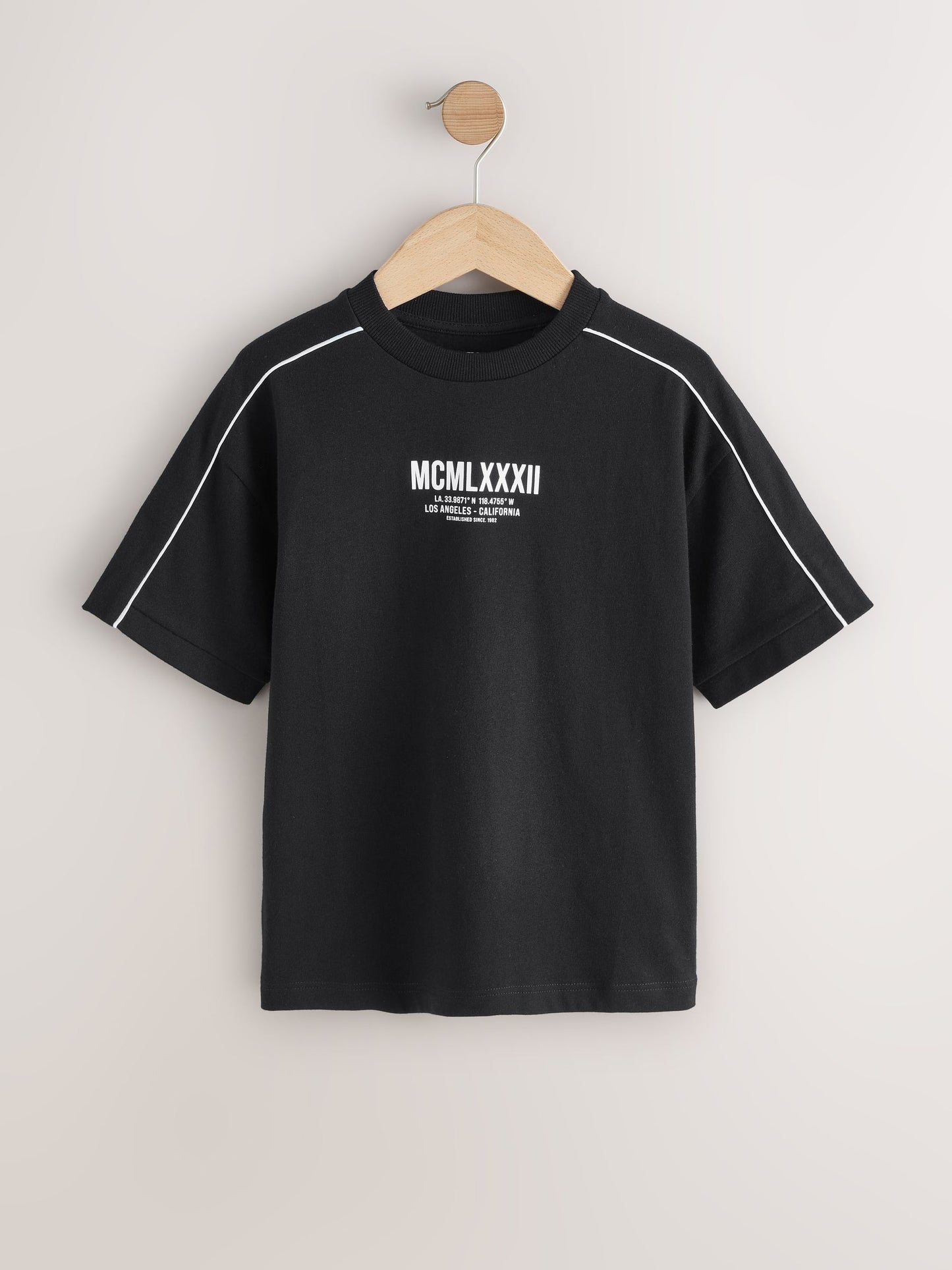Dsiney Kidz - Black/White Relaxed Fit Short Sleeve T-Shirt (3-16yrs) image 5