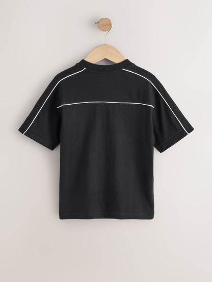 Dsiney Kidz - Black/White Relaxed Fit Short Sleeve T-Shirt (3-16yrs) image 6
