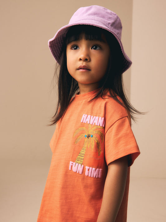 Orange Palm Tree Short Sleeve T-Shirt (3mths-7yrs) image 2
