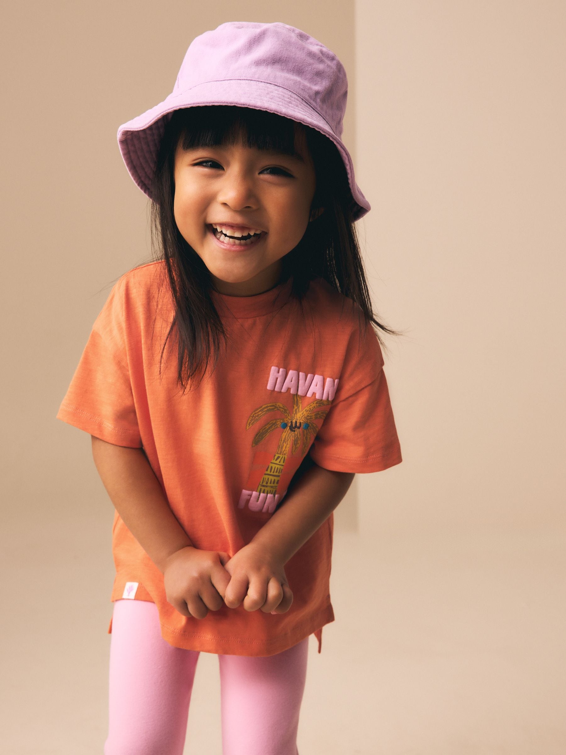 Orange Palm Tree Short Sleeve T-Shirt (3mths-7yrs) image 3