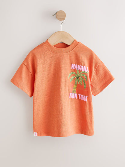 Orange Palm Tree Short Sleeve T-Shirt (3mths-7yrs) image 4