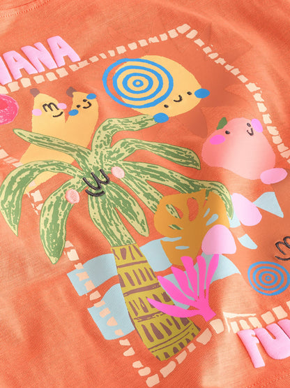 Orange Palm Tree Short Sleeve T-Shirt (3mths-7yrs) image 8