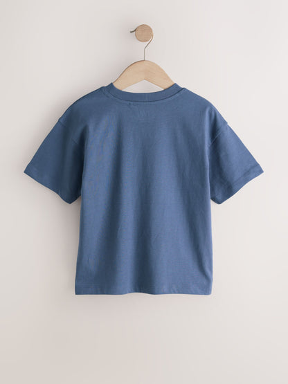 Dsiney Kidz - Mid Blue Relaxed Fit Short Sleeve T-Shirt (3-16yrs) image 2