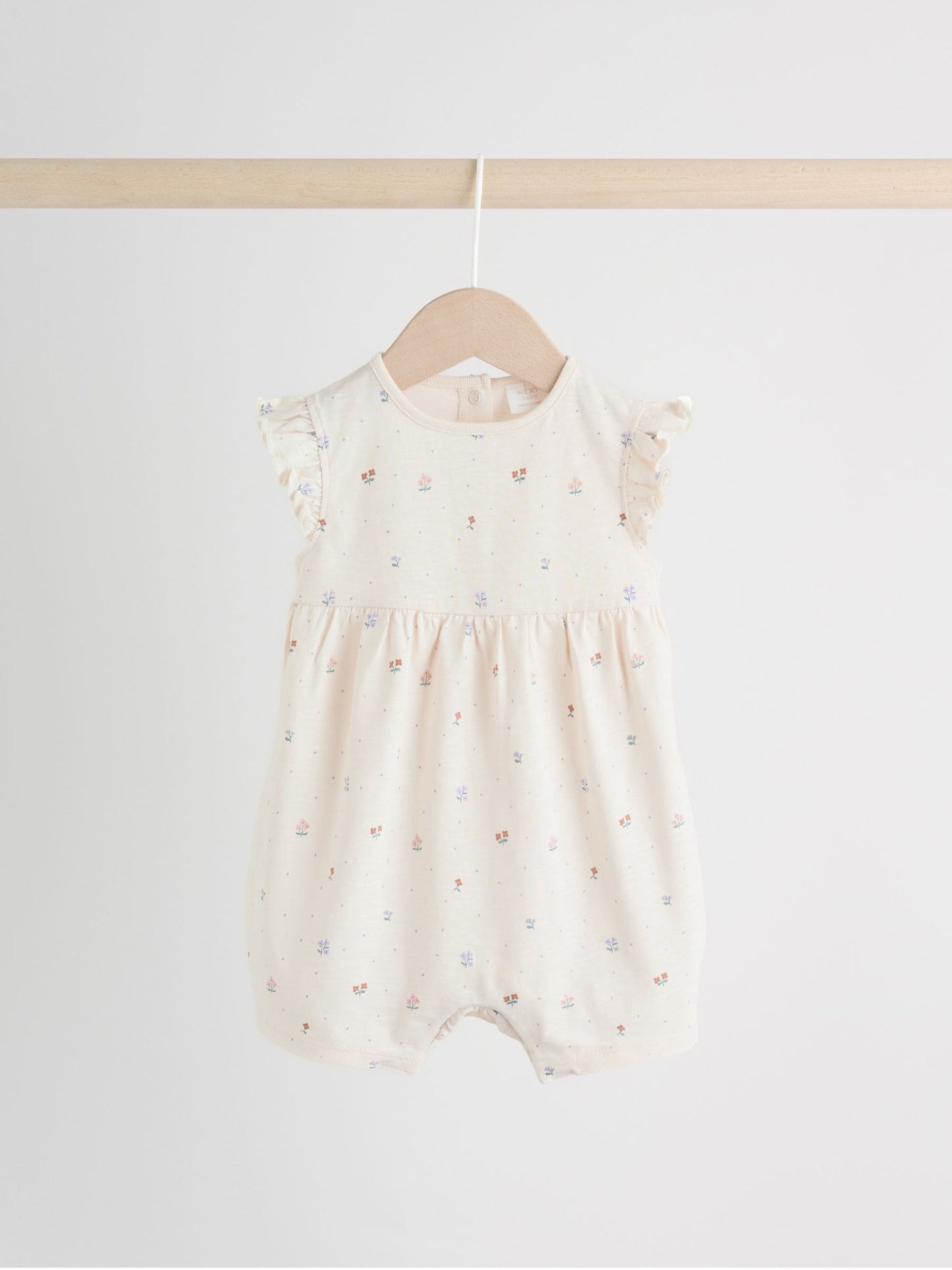 Lilac and Ecru Baby Rompers 3 Pack image 3
