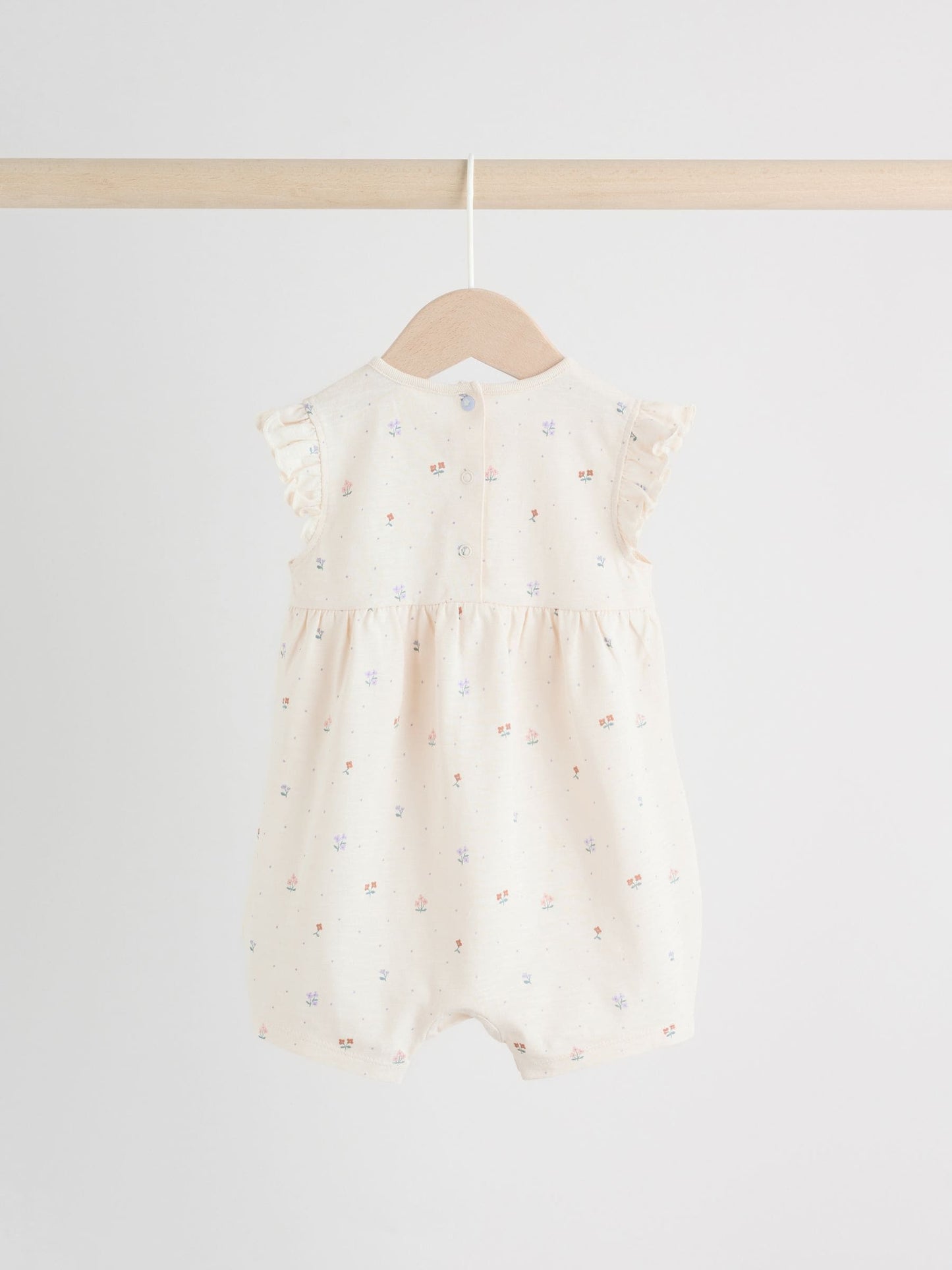 Lilac and Ecru Baby Rompers 3 Pack image 6