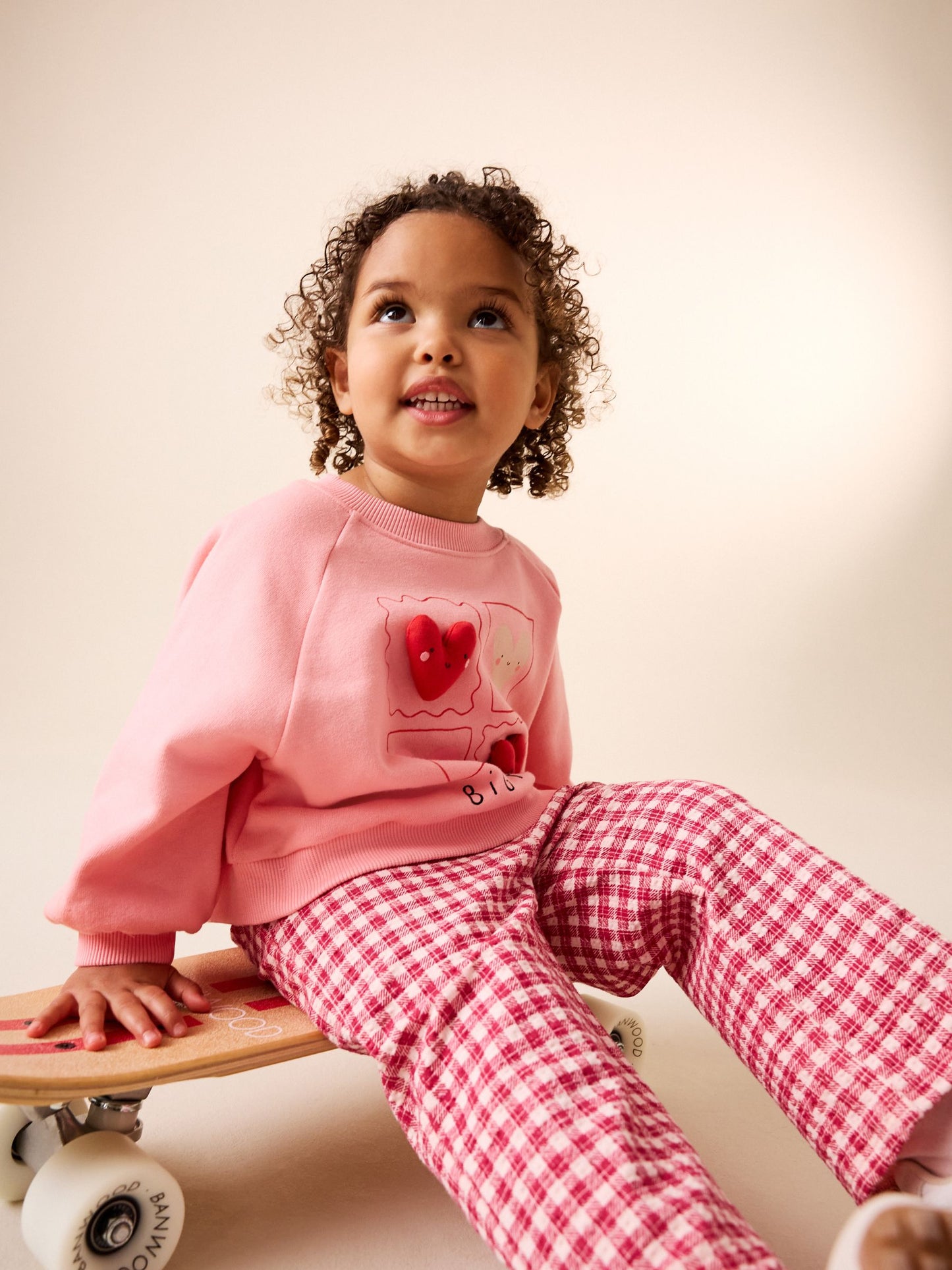 Bright Pink Sweatshirt & Wide Leg Trousers Set (3mths-7yrs) image 3