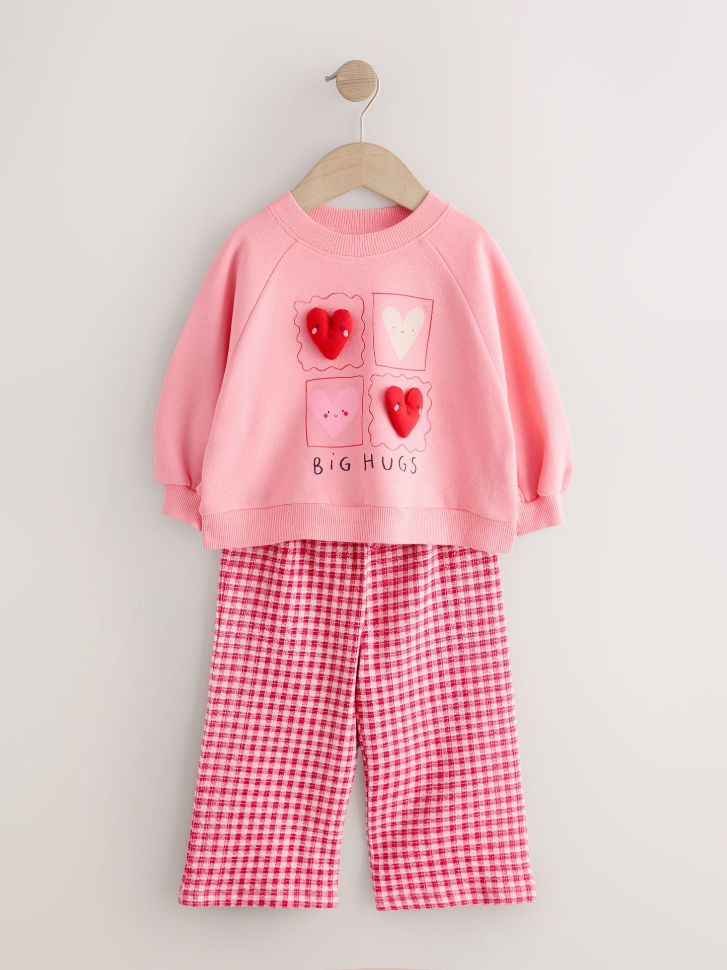 Bright Pink Sweatshirt & Wide Leg Trousers Set (3mths-7yrs) image 6