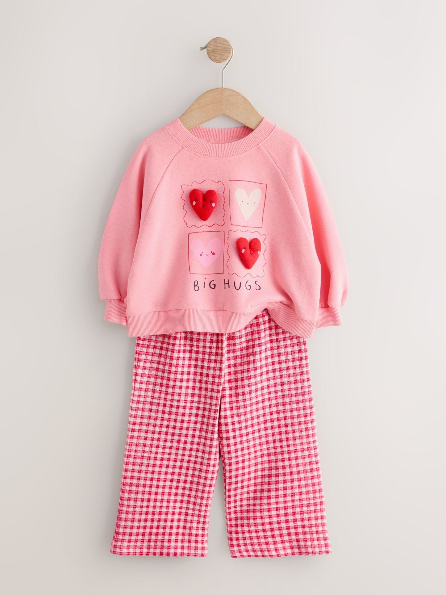 Bright Pink Sweatshirt & Wide Leg Trousers Set (3mths-7yrs) image 7
